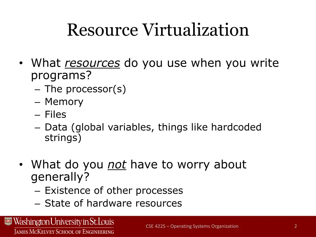resource virtualization