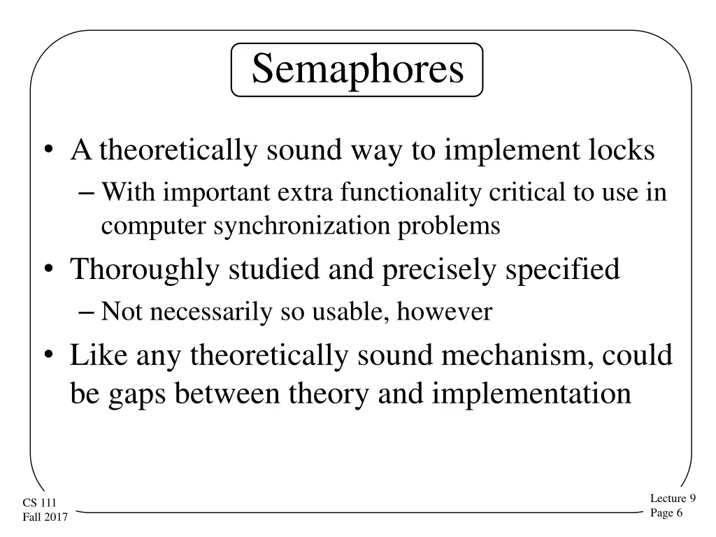 semaphores