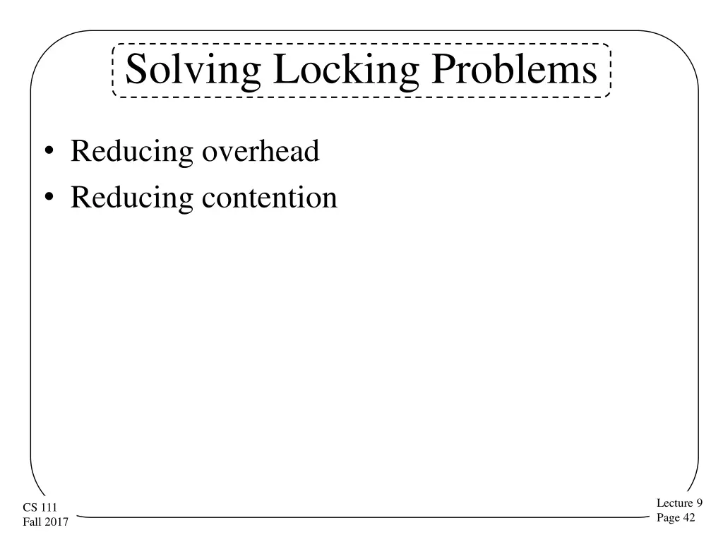 solving locking problems