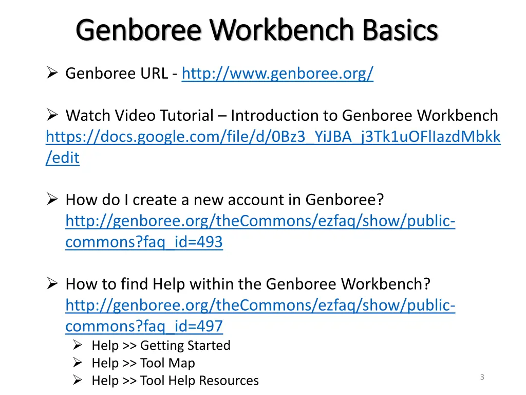 genboree genboree workbench basics workbench
