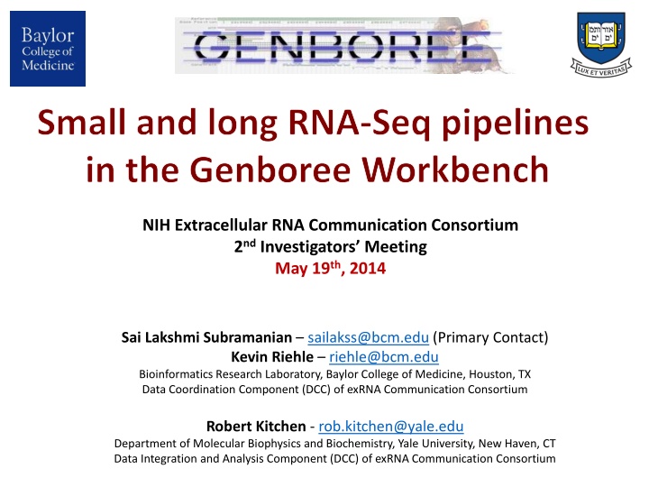 small and long rna seq pipelines in the genboree