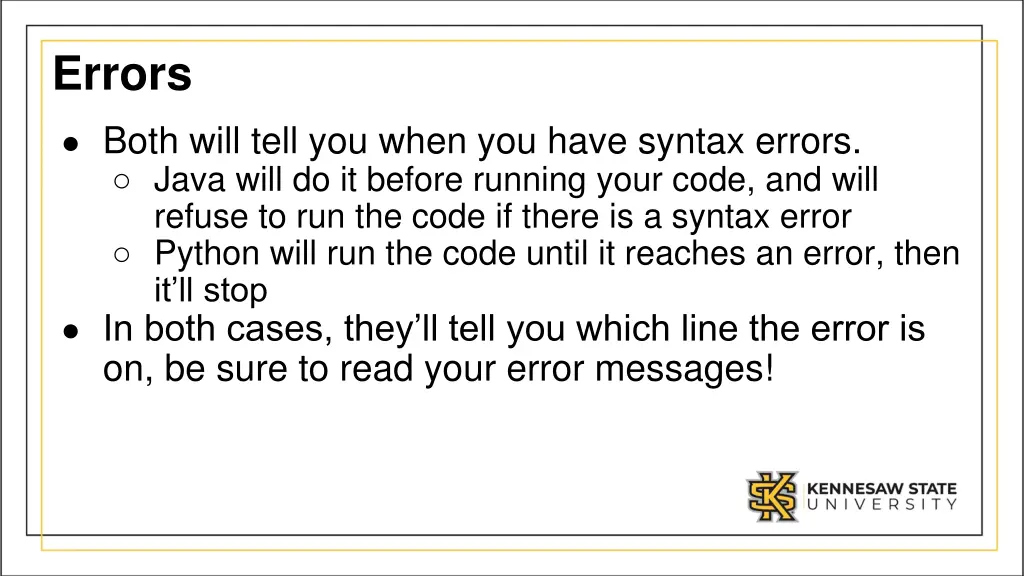 errors
