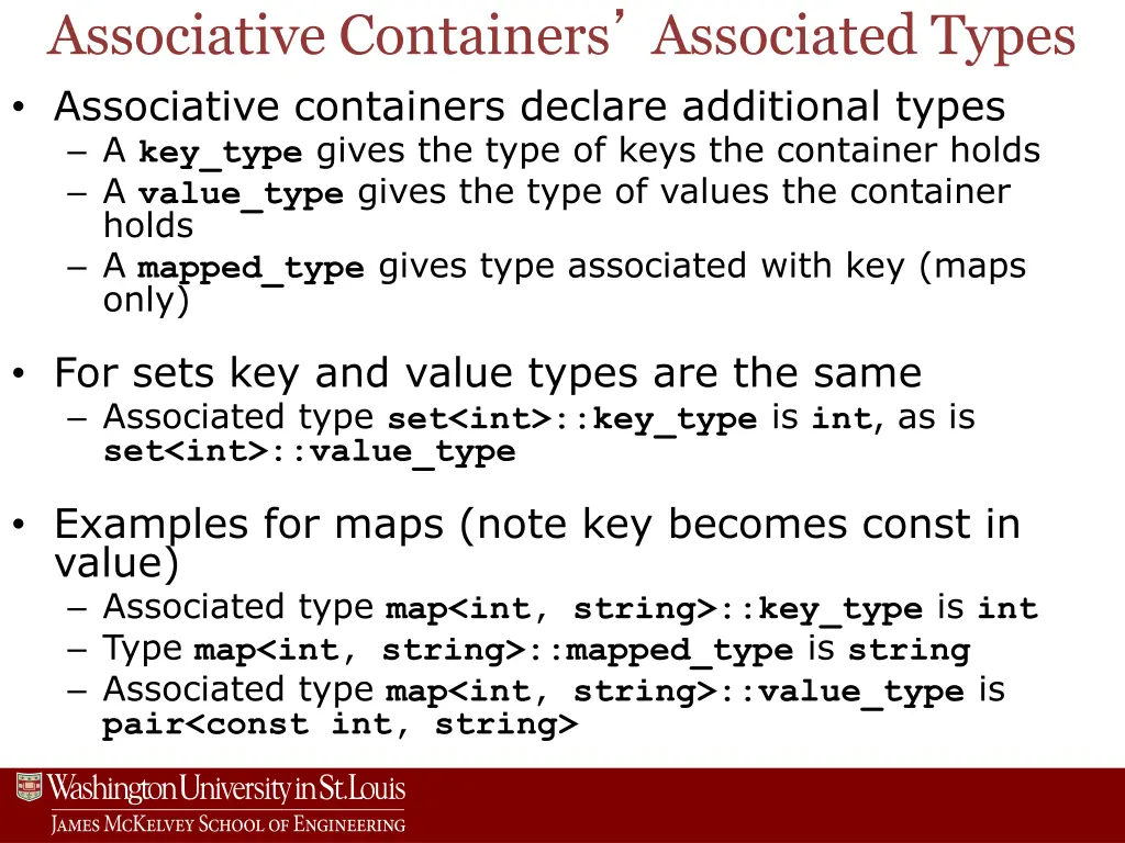 associative containers associated types