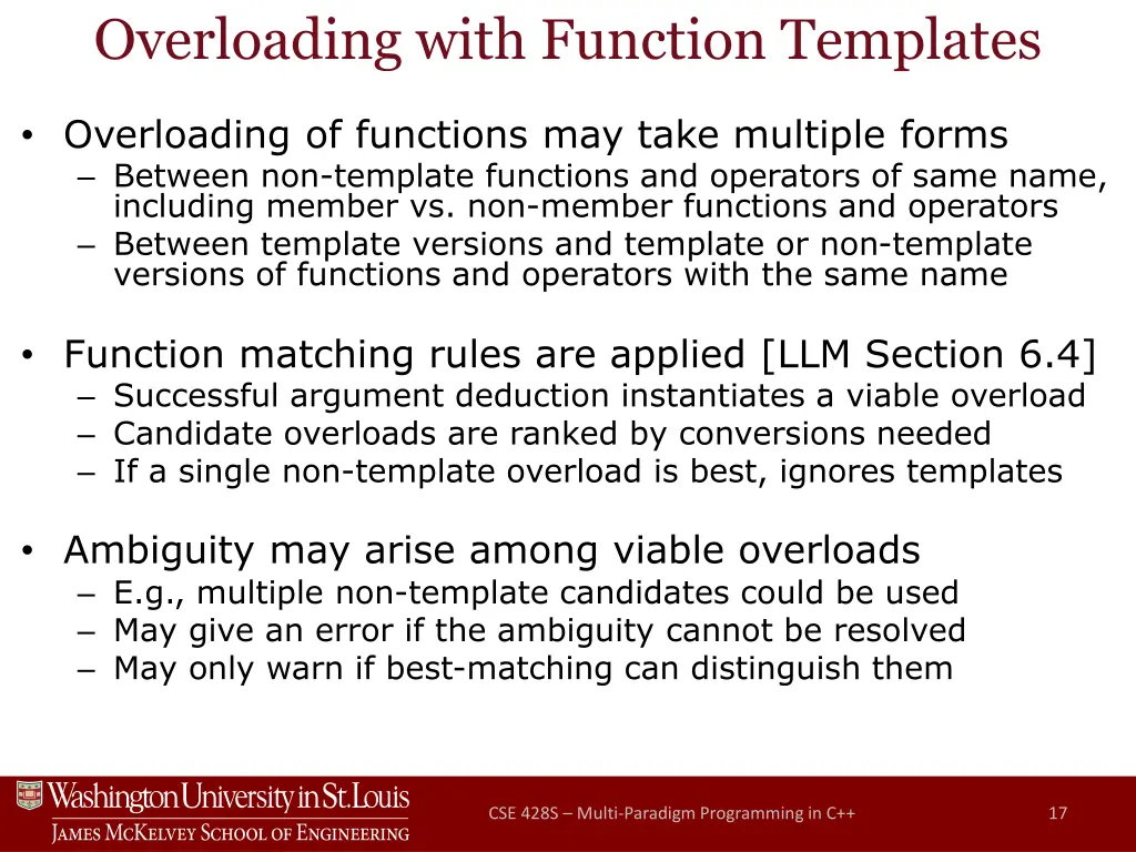 overloading with function templates