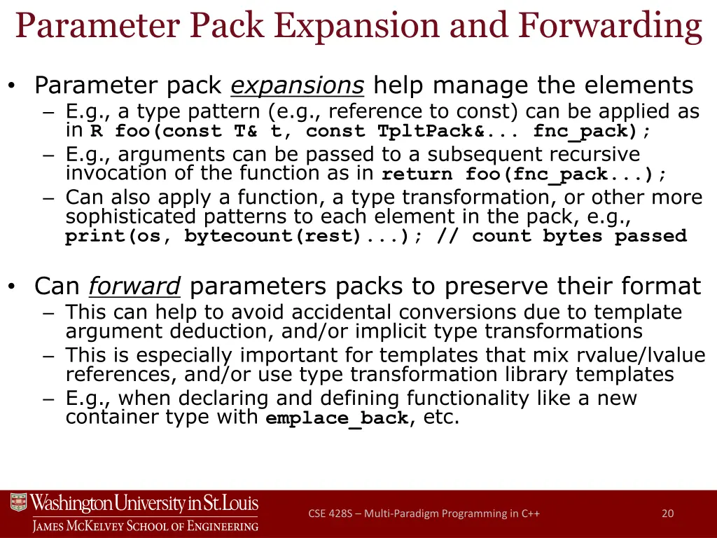 parameter pack expansion and forwarding