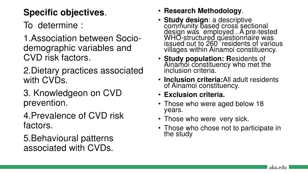 research methodology study design a descriptive