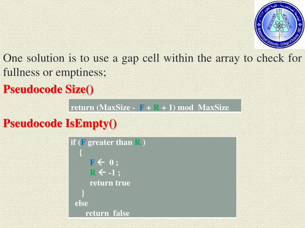one solution is to use a gap cell within