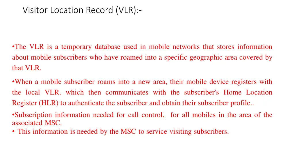 visitor location record vlr