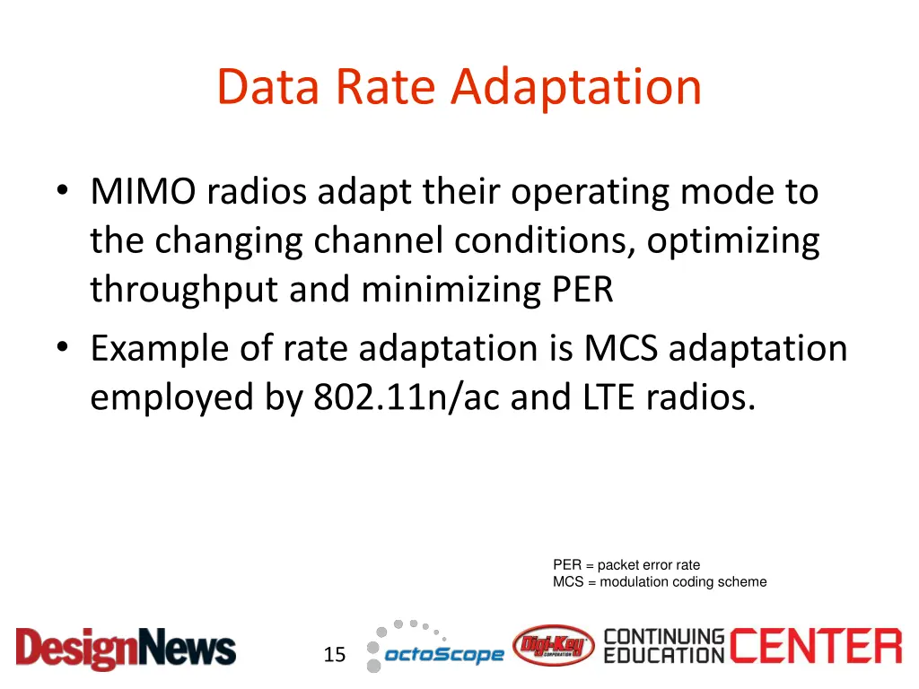 data rate adaptation