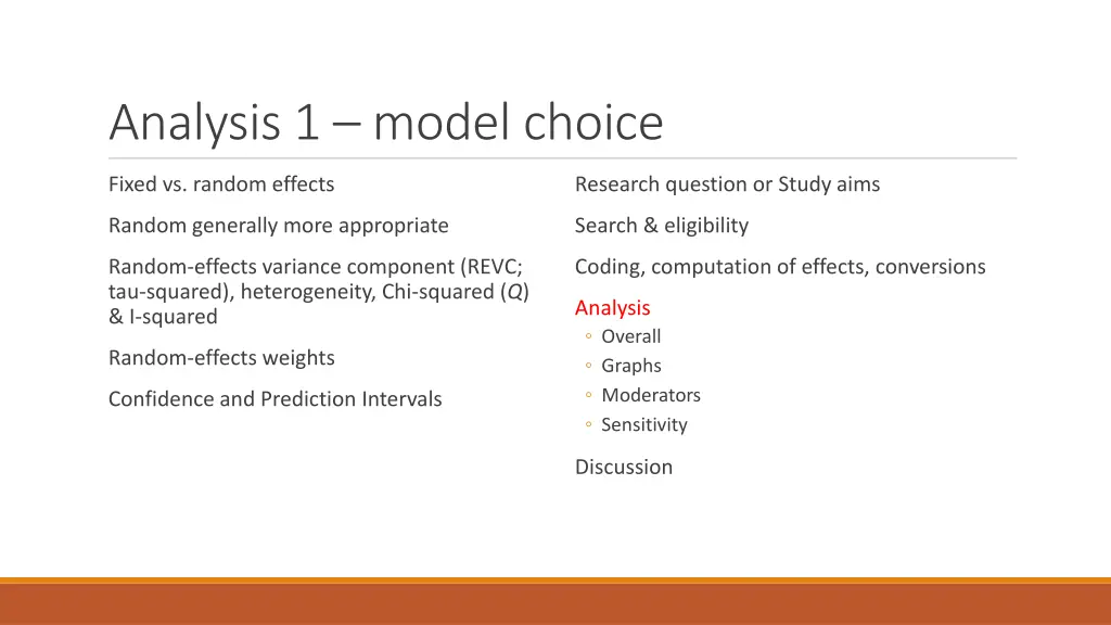 analysis 1 model choice