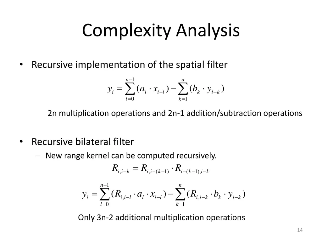 complexity analysis