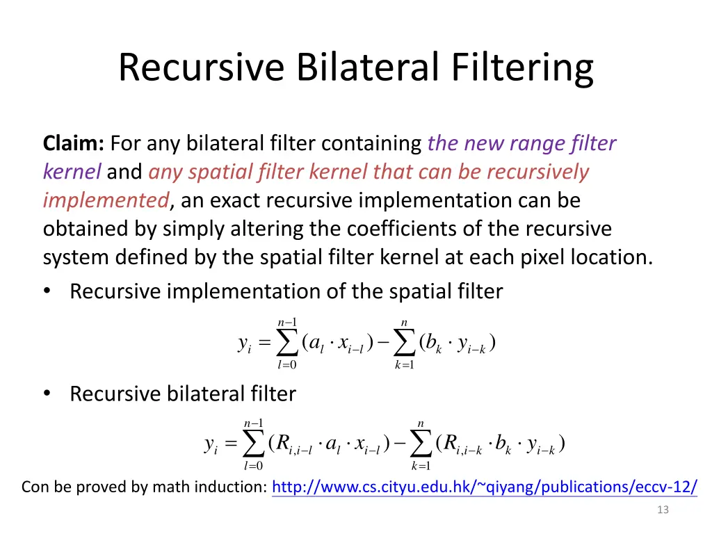 recursive bilateral filtering 2