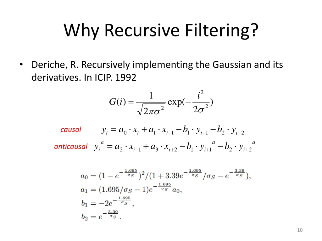 why recursive filtering 2