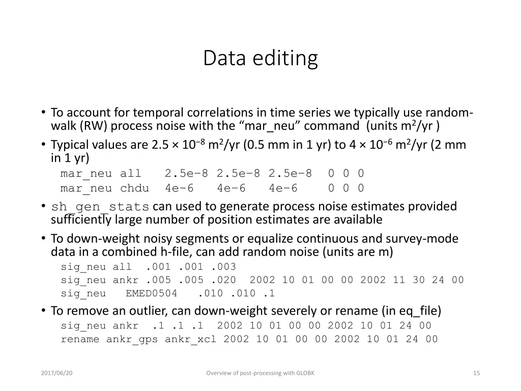 data editing