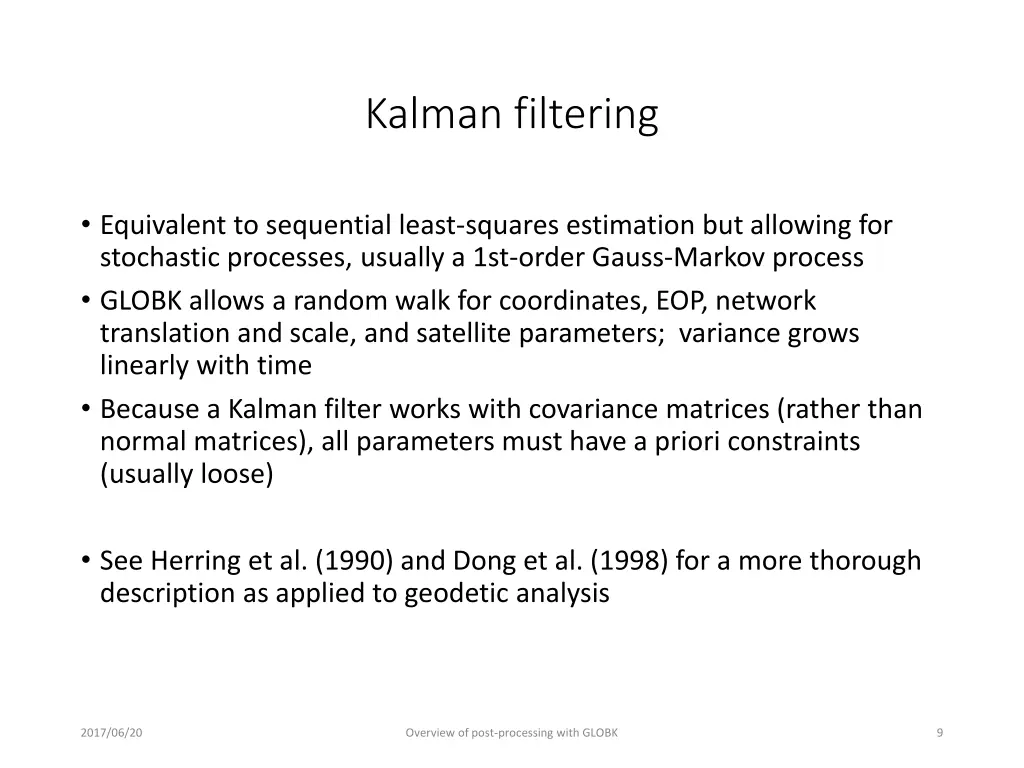kalman filtering