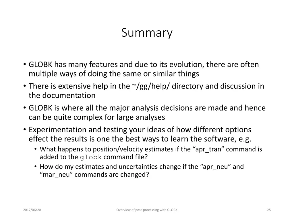 summary