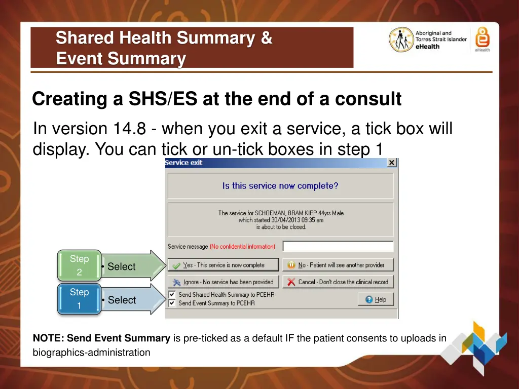 shared health summary event summary 10
