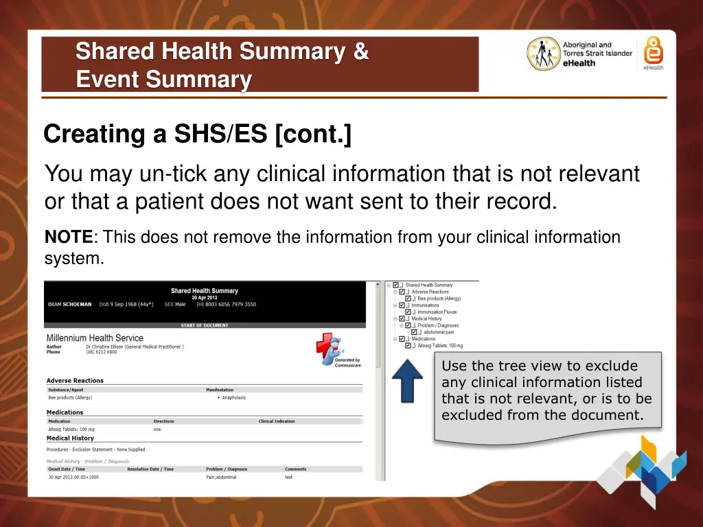 shared health summary event summary 12