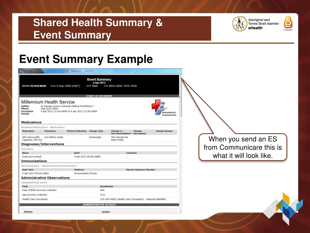 shared health summary event summary 4