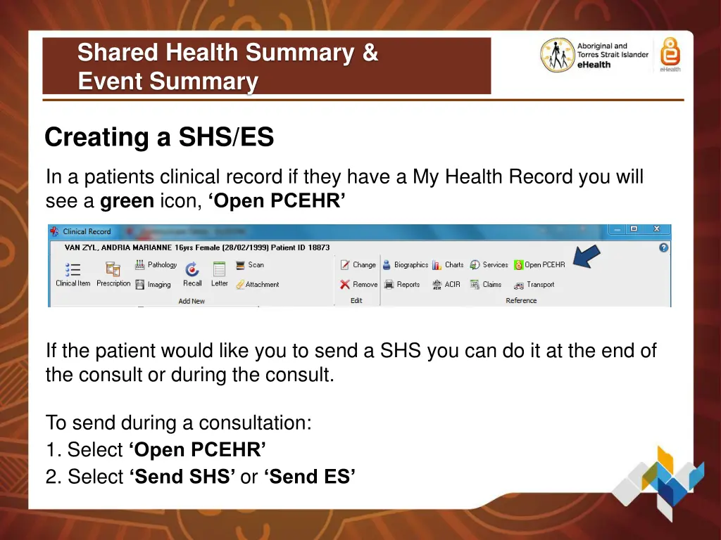 shared health summary event summary 9