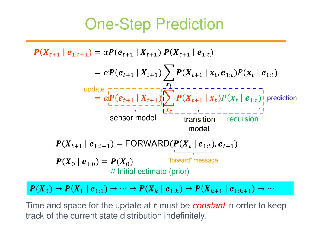 one step prediction