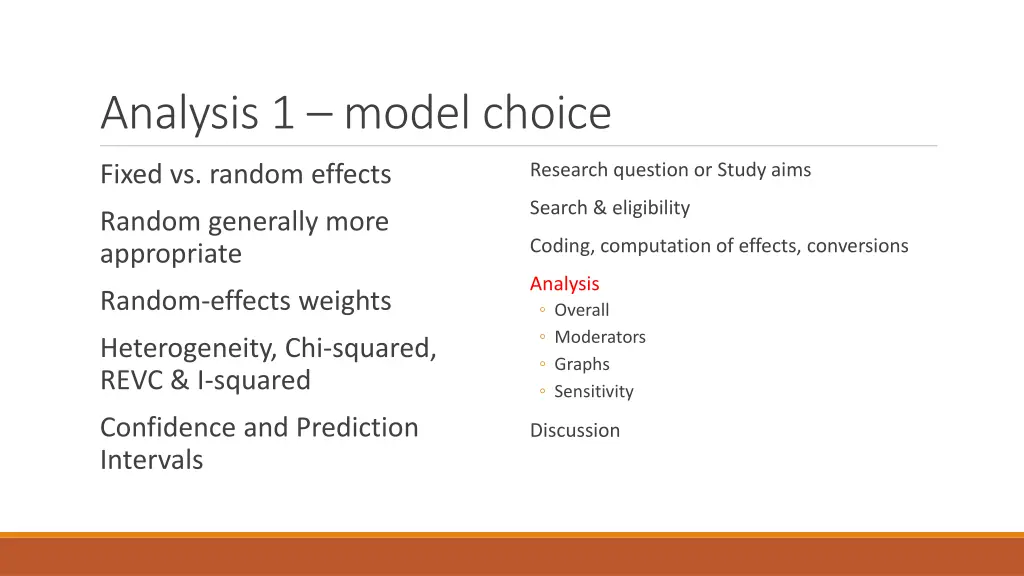 analysis 1 model choice