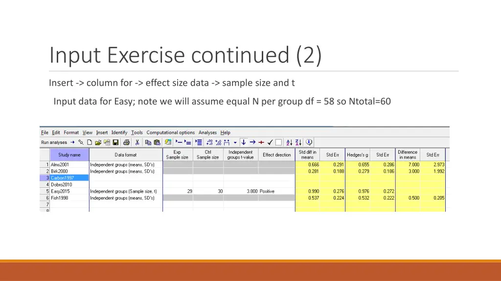 input exercise continued 2