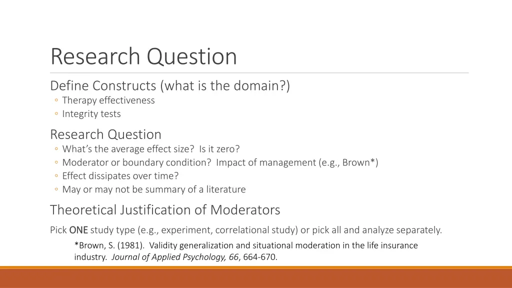 research question