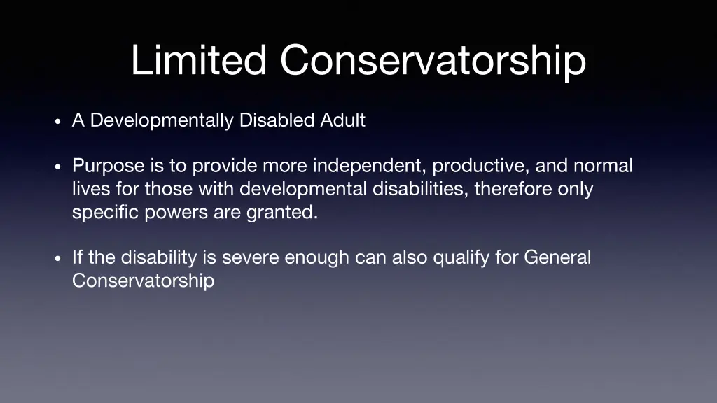 limited conservatorship