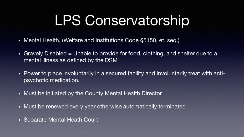 lps conservatorship