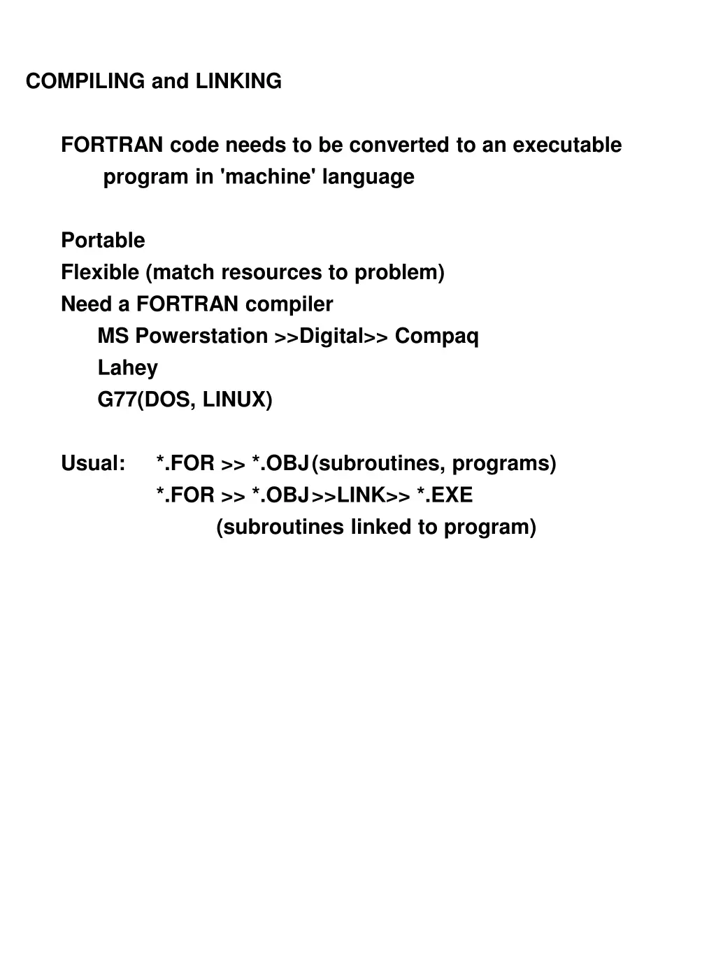 compiling and linking