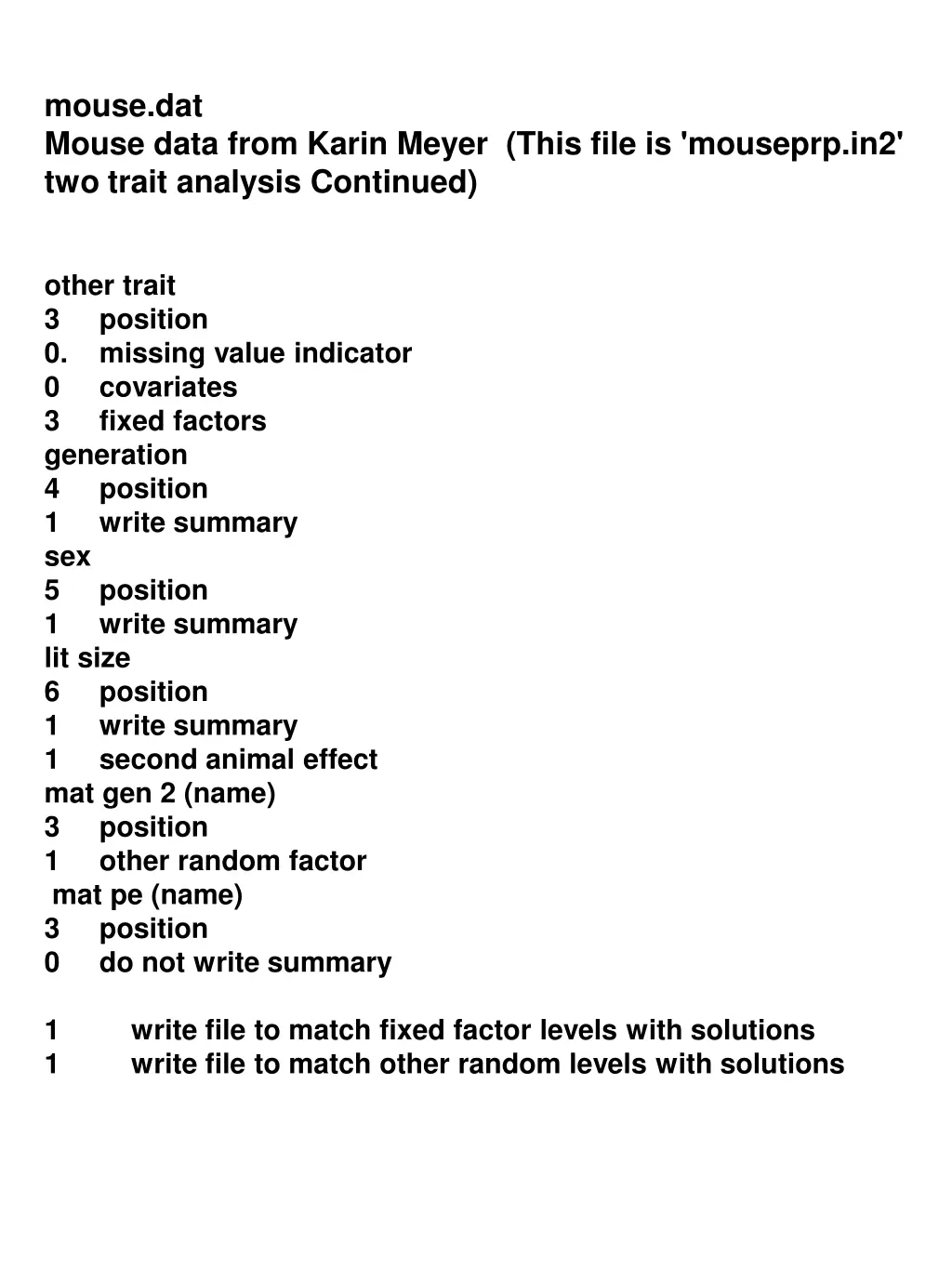 mouse dat mouse data from karin meyer this file 1