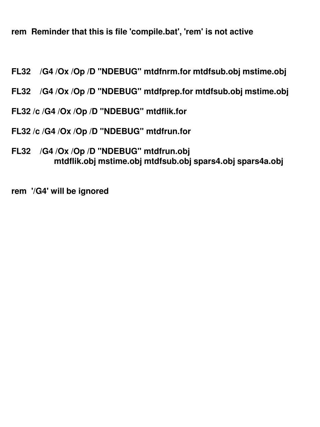 rem reminder that this is file compile