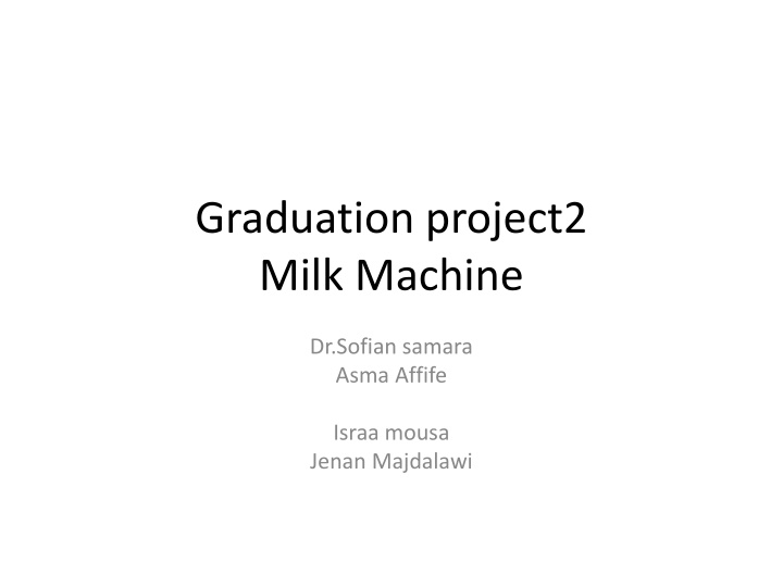 graduation project2 milk machine