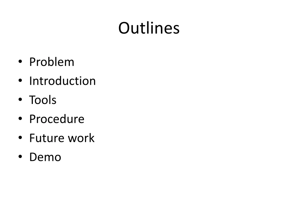 outlines