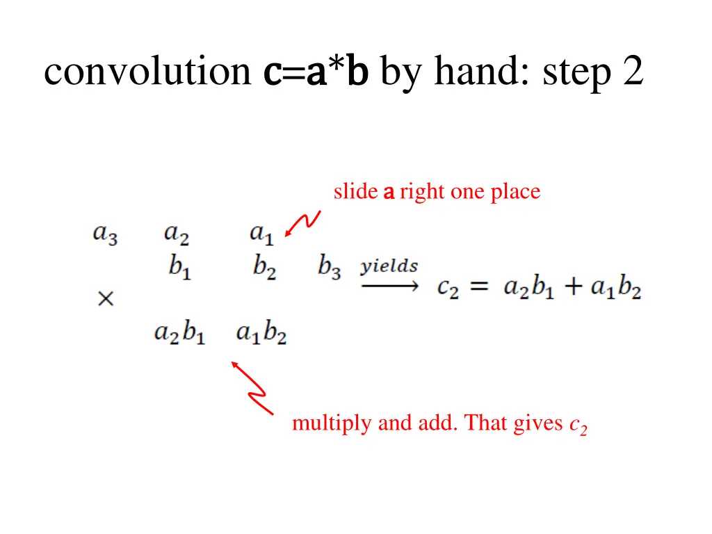 convolution c c a a b b by hand step 2