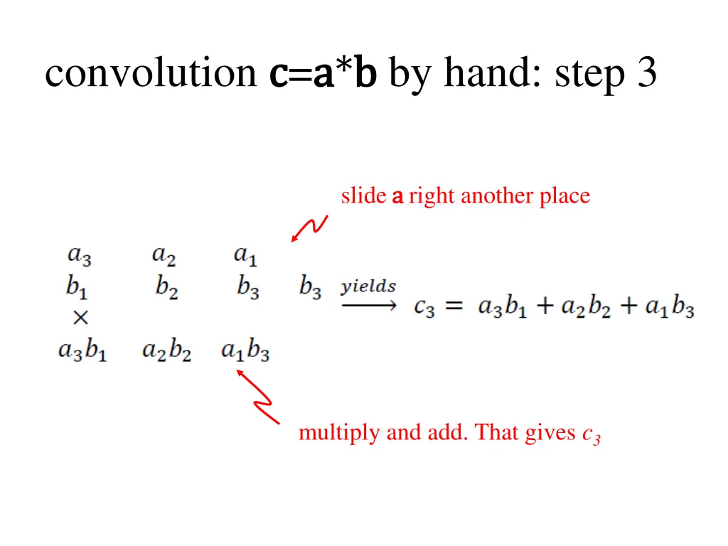 convolution c c a a b b by hand step 3