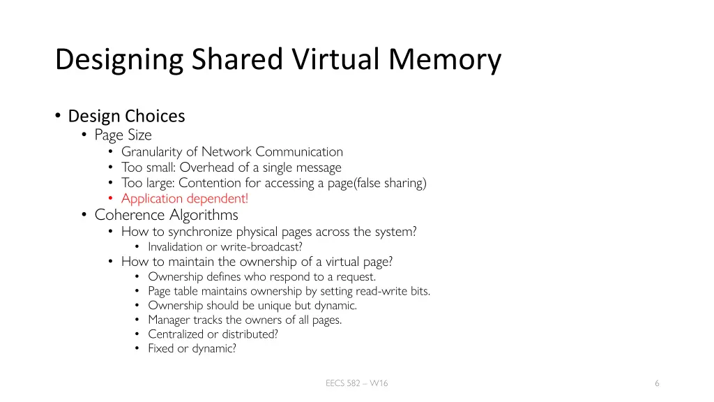 designing shared virtual memory