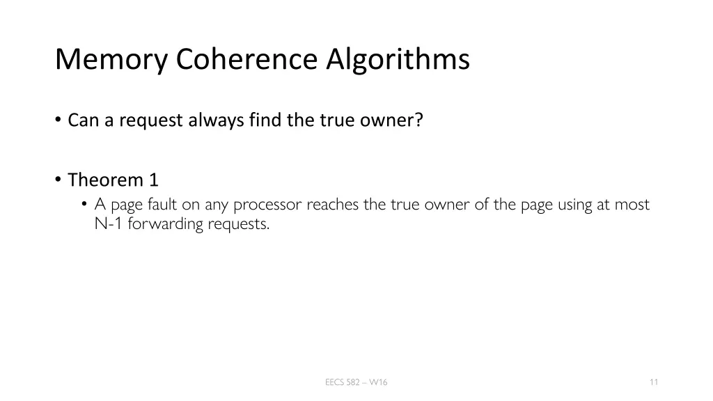 memory coherence algorithms 4