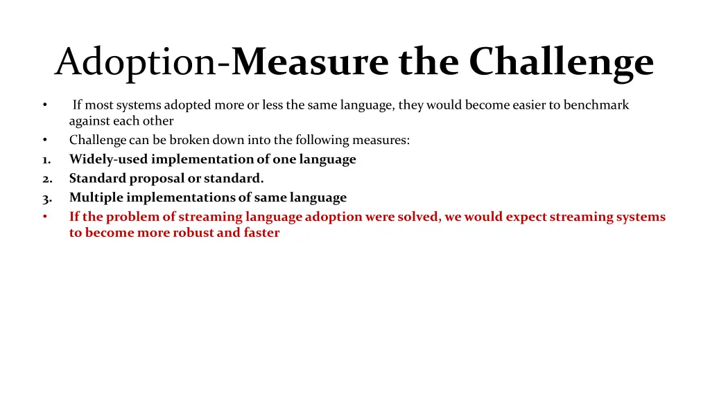 adoption measure the challenge