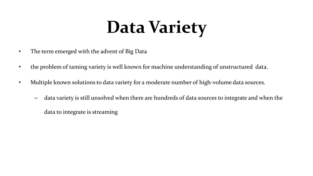 data variety