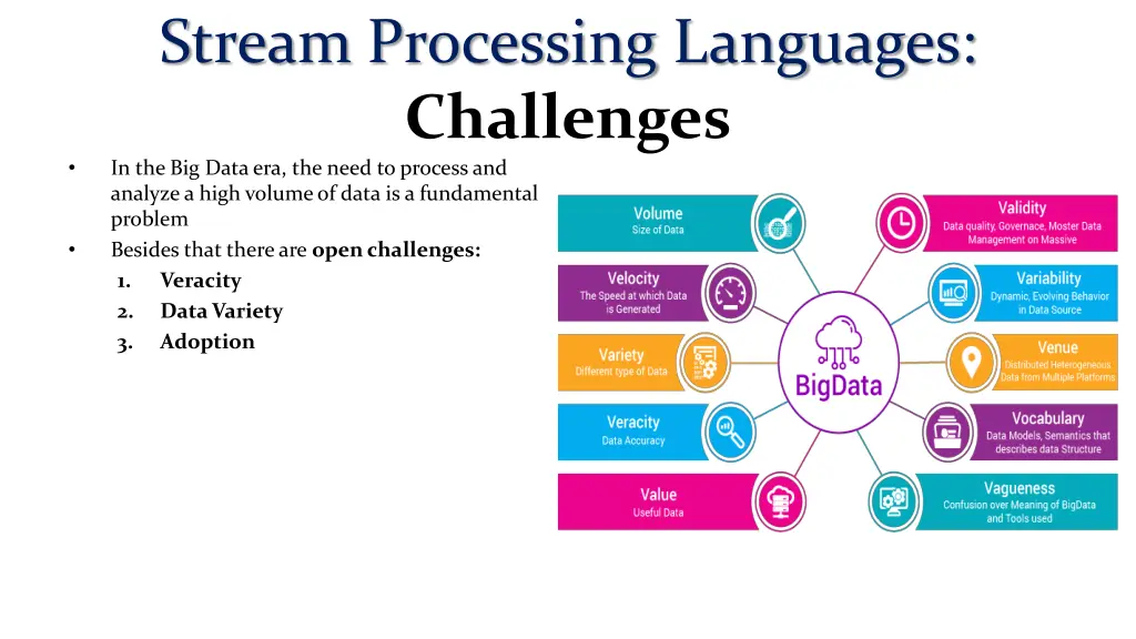 stream processing languages challenges