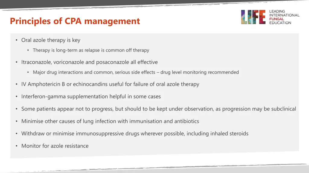principles of cpa management