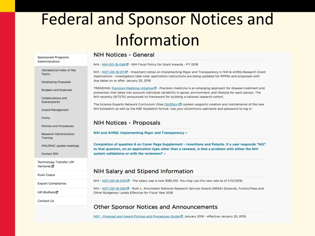 federal and sponsor notices and information 1