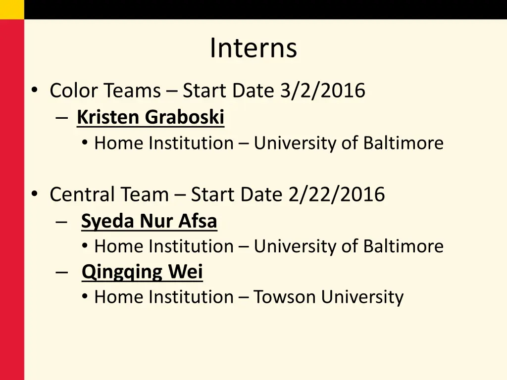 interns