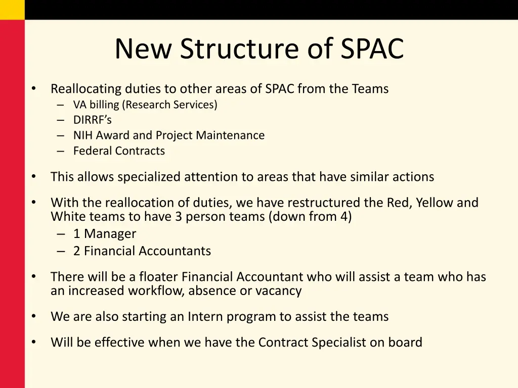 new structure of spac