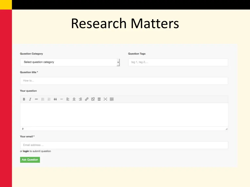 research matters 1