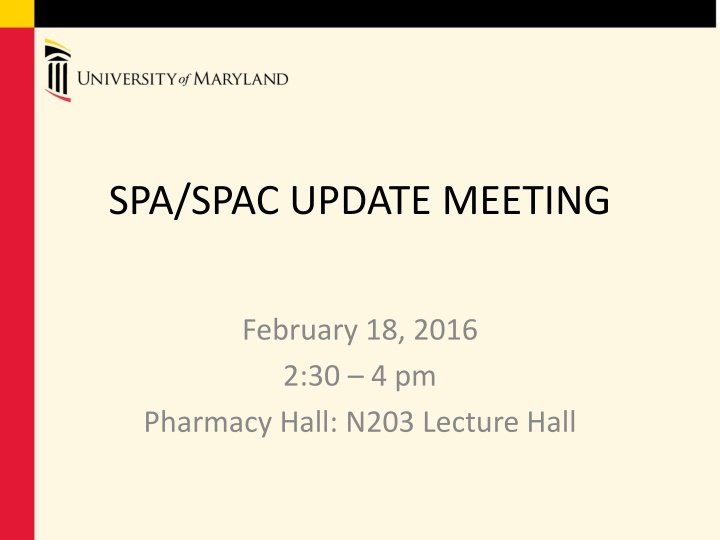spa spac update meeting