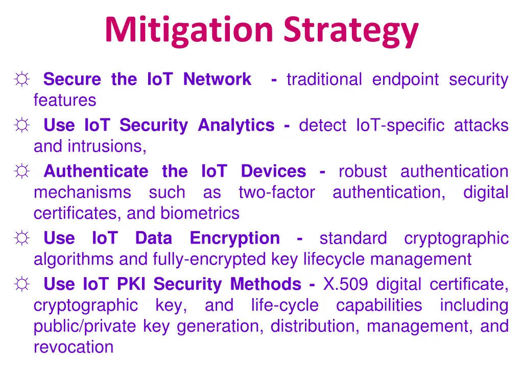 mitigation strategy