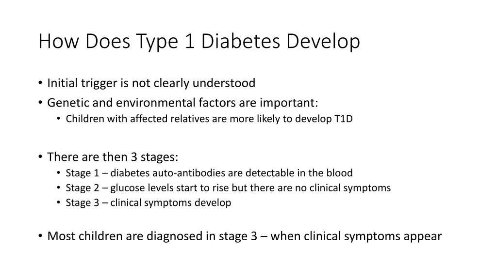 how does type 1 diabetes develop